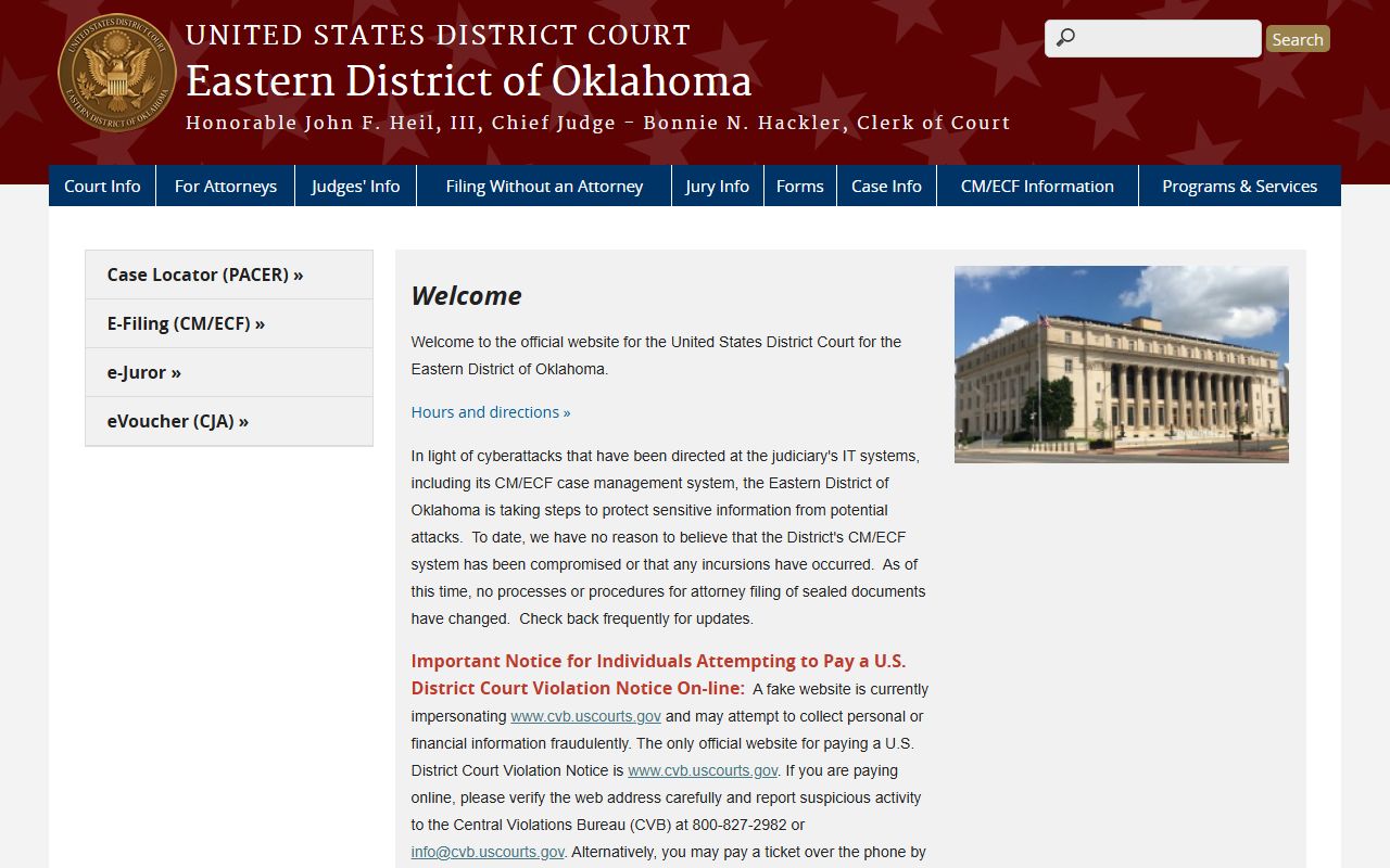 McCurtain County District Court federal Eastern District of Oklahoma