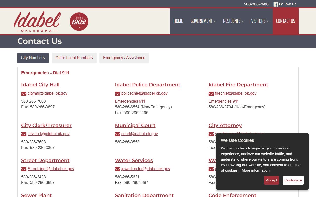McCurtain County traffic records Idabel municipal court contact page