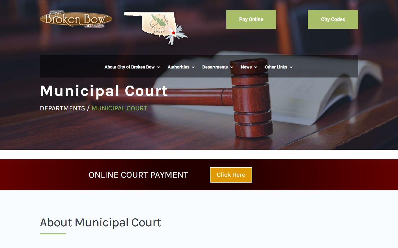 McCurtain County warrant and Broken Bow Municipal Court ordinance information